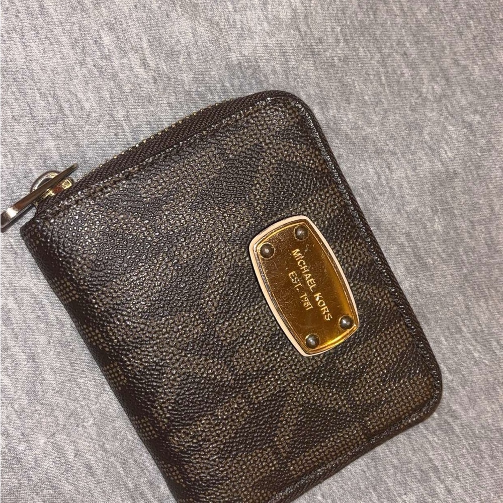 Michael Kors Brown Wallet with Gold Accents